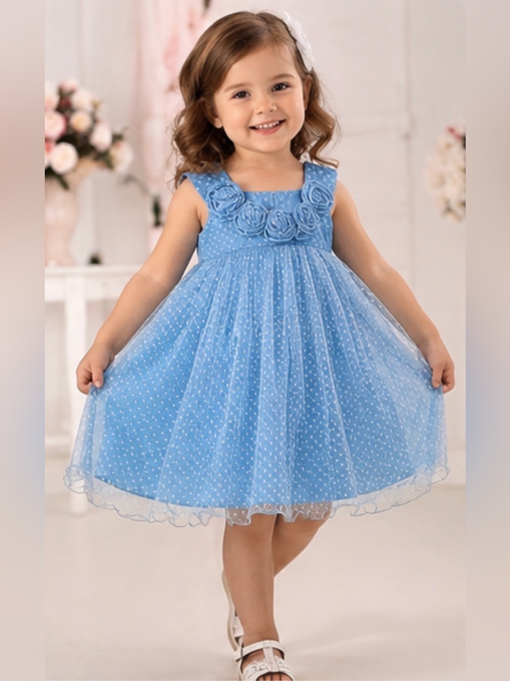 Like New - 4t Baby Blue precious Jessica Ann girls’ dress ! 💙